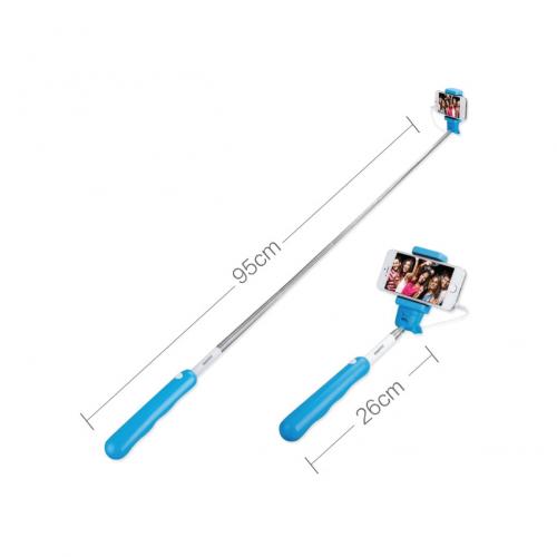  ไม้เซลฟี่ Monopod Remax Cable P1 สามารถยืดได้สูงสุด 95cm และเก็บได้สั่นสุดเพียง 26cm